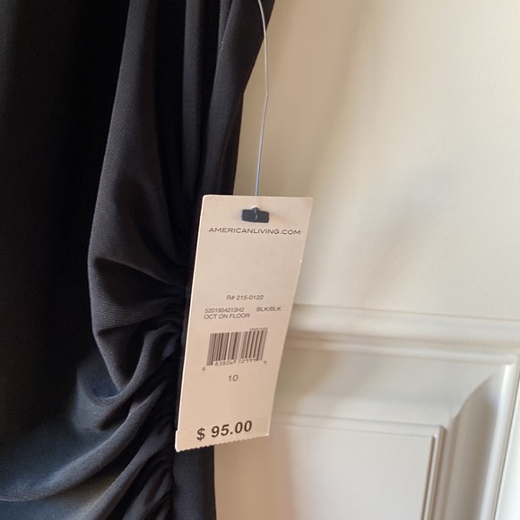 NWT American Living black sheath dress with sequin accent. Size 10. - Picture 11 of 12